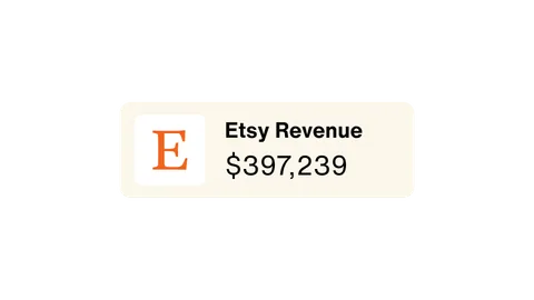 Etsy Revenue Card (edited), an Etsy revenue element for YouTube thumbnails, as a layered Photoshop file