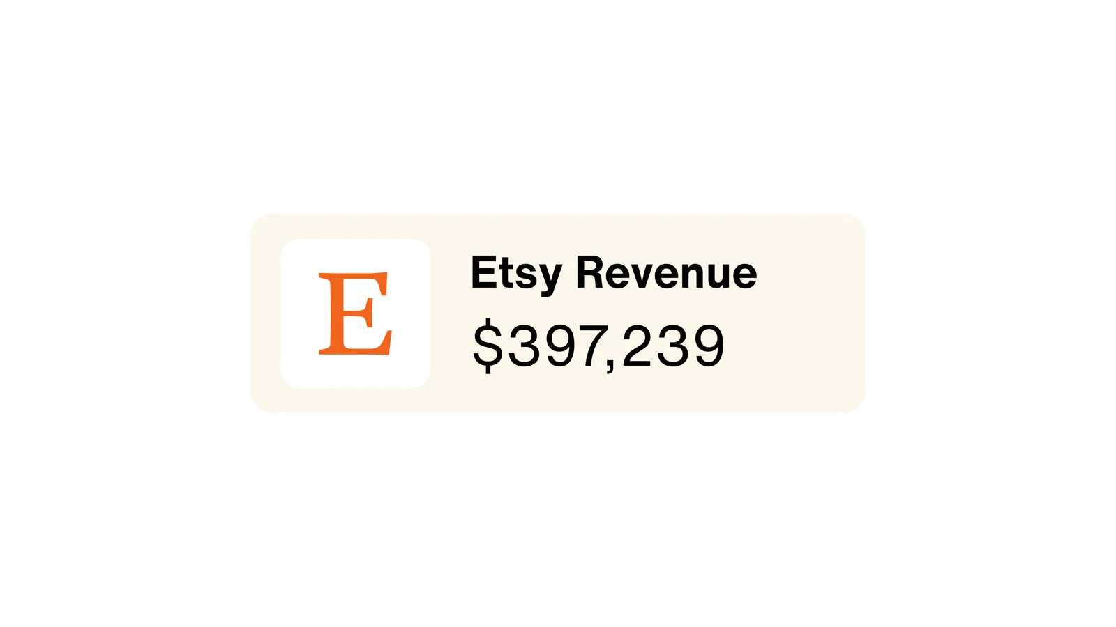 Etsy Revenue Card, an Etsy revenue element for YouTube thumbnails, as a layered Photoshop file