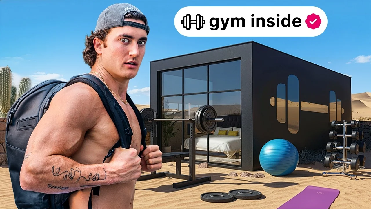 Airbnb Amenity Badge on the thumbnail of “I Stayed in “Bodybuilding” Hotels ($3,000/Night)”