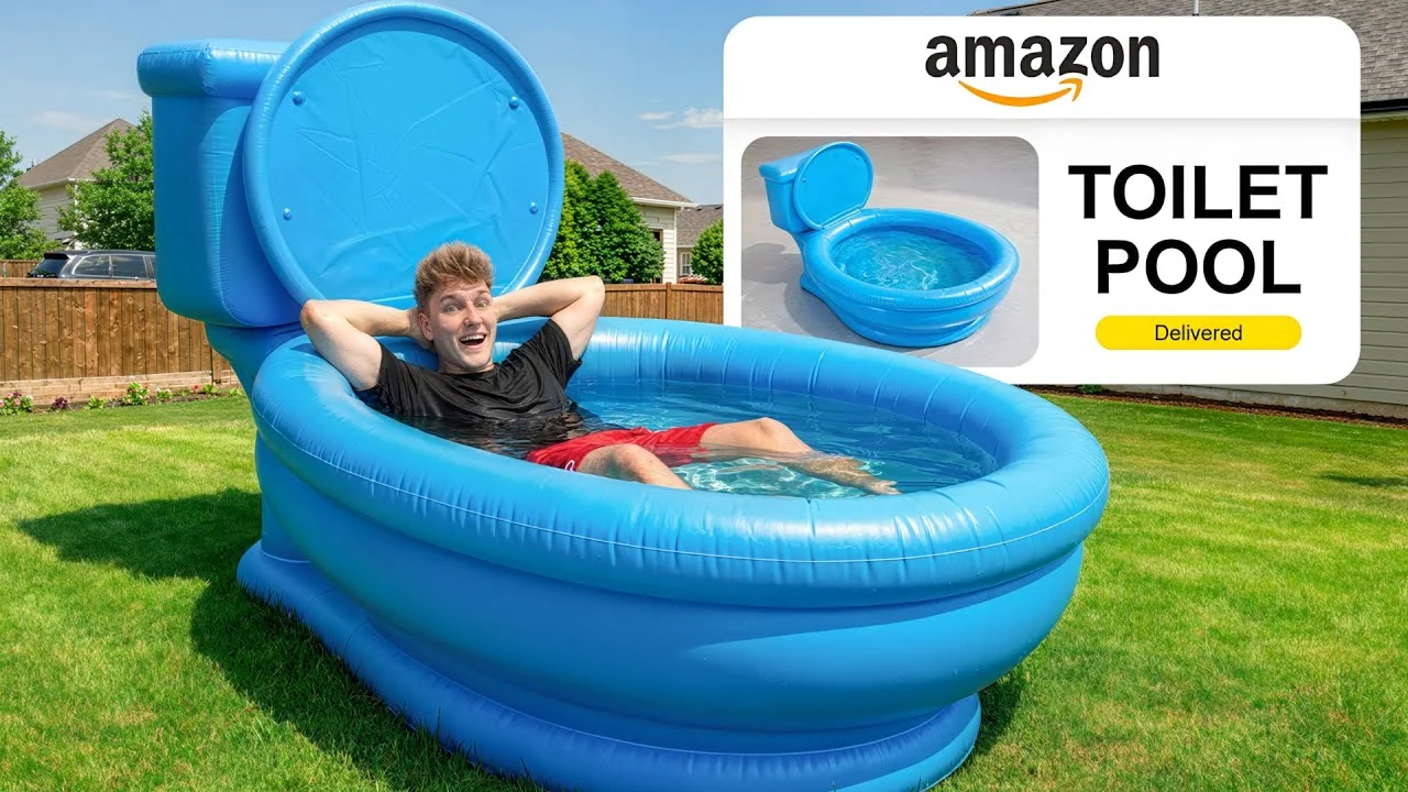Amazon Delivered Product Card on the thumbnail of “I Tested the World’s Weirdest Products!”